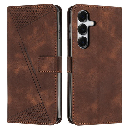 Samsung Galaxy S26 5G Dream Triangle Leather Wallet Phone Case with Lanyard, Card Slot, Cash Compartment, Foldable Kickstand, Shockproof PU TPU Protective Cover