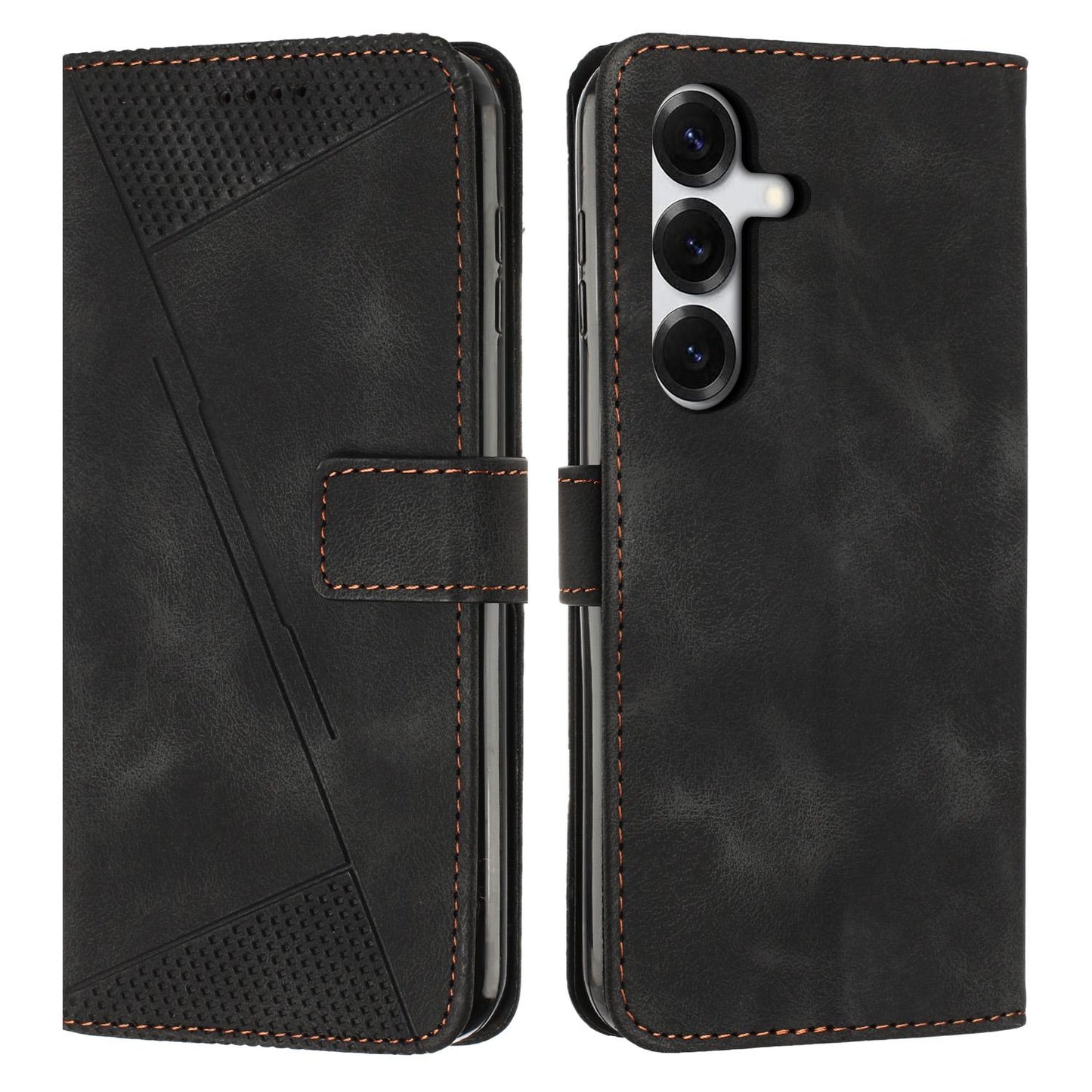 Samsung Galaxy S26 5G Dream Triangle Leather Wallet Phone Case with Lanyard, Card Slot, Cash Compartment, Foldable Kickstand, Shockproof PU TPU Protective Cover