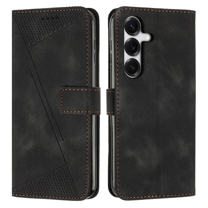 Samsung Galaxy S26 5G Dream Triangle Leather Wallet Phone Case with Lanyard, Card Slot, Cash Compartment, Foldable Kickstand, Shockproof PU TPU Protective Cover