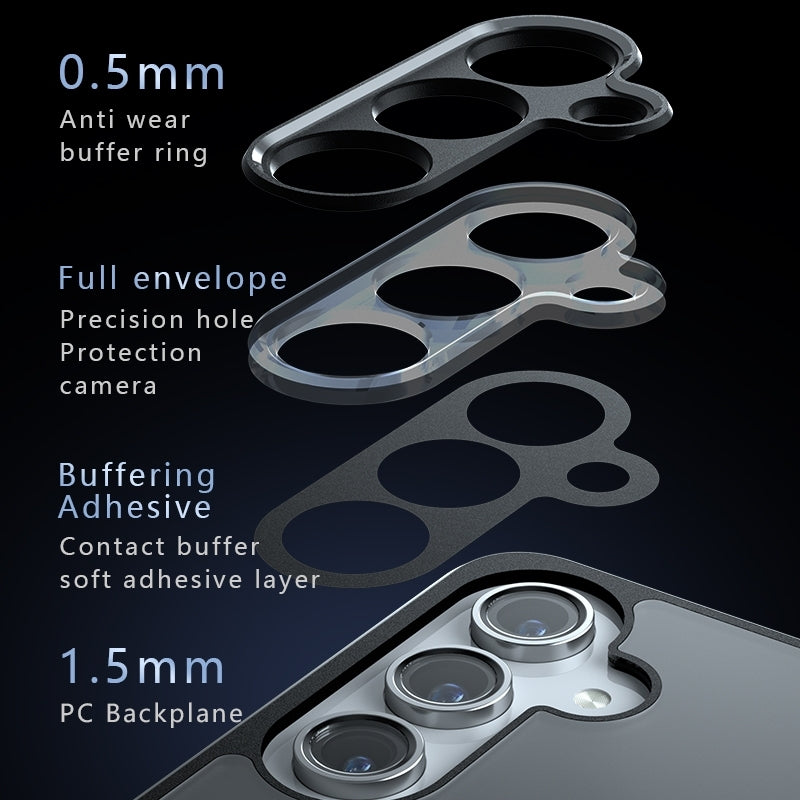 Samsung Galaxy S24 5G Armor Precise Hole PC Hybrid TPU Phone Case with Full Protection Shockproof Cover