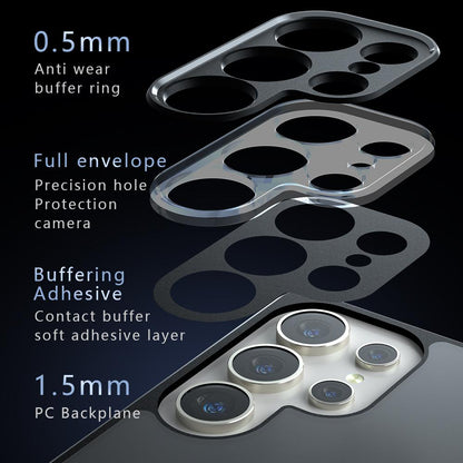 Samsung Galaxy S25 Ultra 5G Armor Precise Hole PC Hybrid TPU Phone Case with Full Protection Shockproof Cover