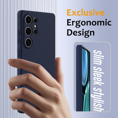 Samsung Galaxy S25 Ultra 5G Shockproof Silicone MagSafe Phone Case with Microfibre Lining Magnetic Cover