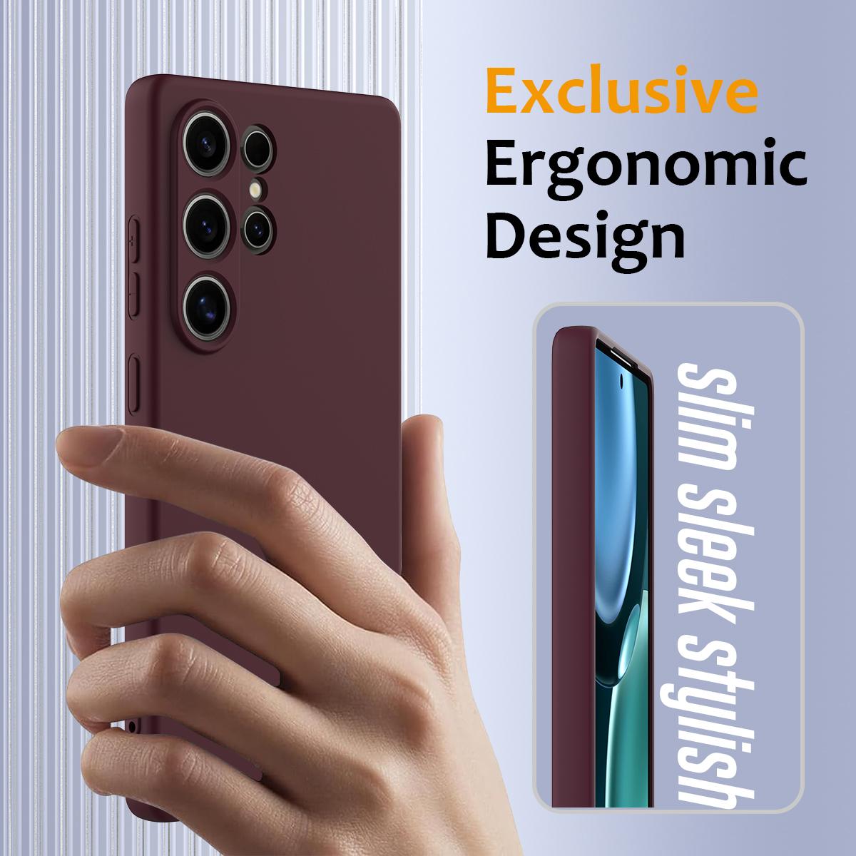 Samsung Galaxy S25 Ultra 5G Shockproof Silicone MagSafe Phone Case with Microfibre Lining Magnetic Cover