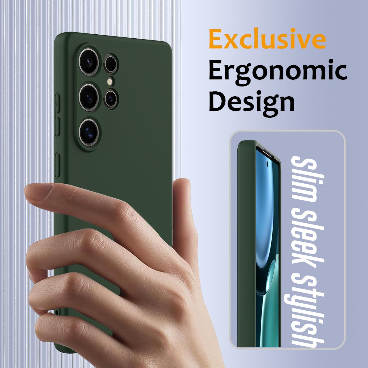 Samsung Galaxy S25 Ultra 5G Shockproof Silicone MagSafe Phone Case with Microfibre Lining Magnetic Cover