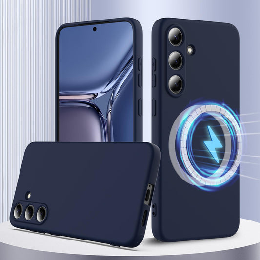 Samsung Galaxy S25 FE 5G Shockproof Silicone MagSafe Phone Case with Microfibre Lining Magnetic Cover