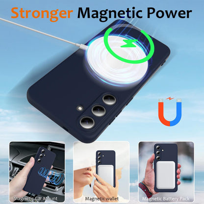 Samsung Galaxy S25 FE 5G Shockproof Silicone MagSafe Phone Case with Microfibre Lining Magnetic Cover