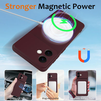 Samsung Galaxy S26 Edge 5G Shockproof Silicone MagSafe Phone Case with Microfibre Lining Magnetic Cover