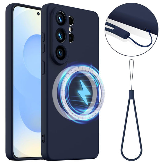Samsung Galaxy S26 Ultra 5G Shockproof Silicone MagSafe Phone Case with Microfibre Lining Magnetic Cover