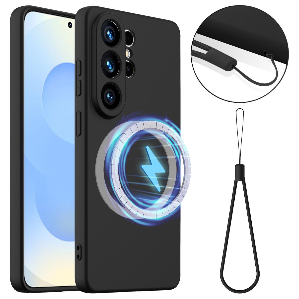 Samsung Galaxy S26 Ultra 5G Shockproof Silicone MagSafe Phone Case with Microfibre Lining Magnetic Cover