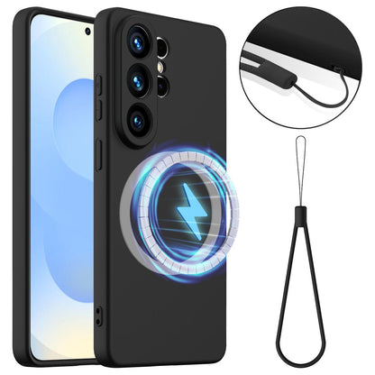Samsung Galaxy S26 Ultra 5G Shockproof Silicone MagSafe Phone Case with Microfibre Lining Magnetic Cover