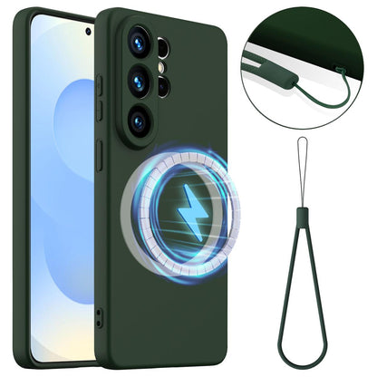 Samsung Galaxy S26 Ultra 5G Shockproof Silicone MagSafe Phone Case with Microfibre Lining Magnetic Cover