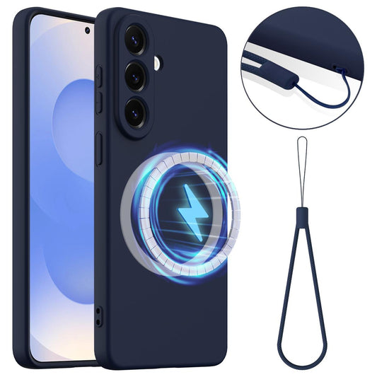 Samsung Galaxy S26+ 5G Shockproof Silicone MagSafe Phone Case with Microfibre Lining Magnetic Cover