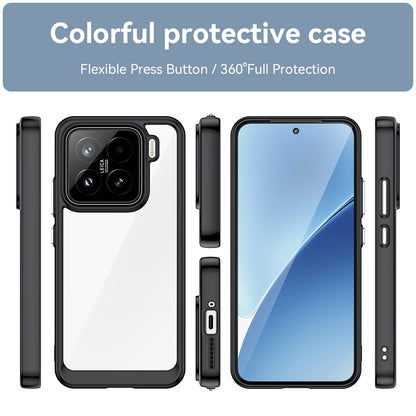 Xiaomi 15 Acrylic Hybrid TPU Protective Phone Case, Colourful Series Shockproof Cover