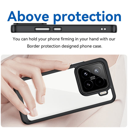 Xiaomi 15 Acrylic Hybrid TPU Protective Phone Case, Colourful Series Shockproof Cover