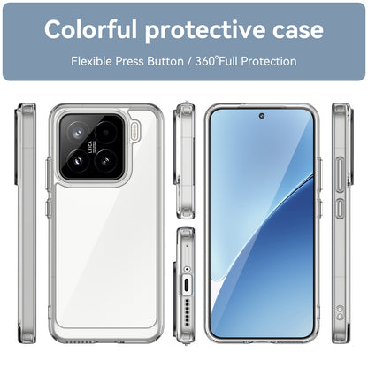 Xiaomi 15 Acrylic Hybrid TPU Protective Phone Case, Colourful Series Shockproof Cover