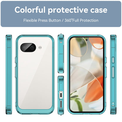 Google Pixel 9a Acrylic Hybrid TPU Protective Phone Case, Colourful Series Shockproof Cover