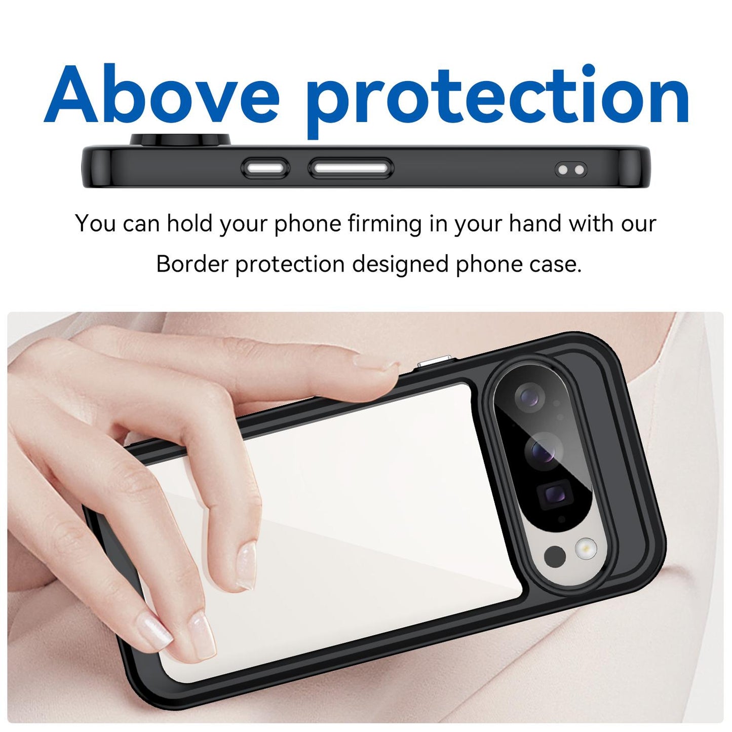 Google Pixel 10 Pro Acrylic Hybrid TPU Protective Phone Case, Colourful Series Shockproof Cover