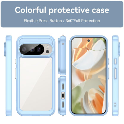 Google Pixel 10 Pro Acrylic Hybrid TPU Protective Phone Case, Colourful Series Shockproof Cover