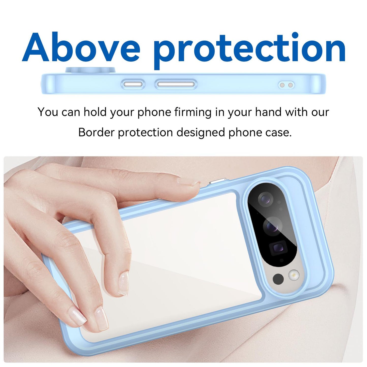 Google Pixel 10 Pro Acrylic Hybrid TPU Protective Phone Case, Colourful Series Shockproof Cover