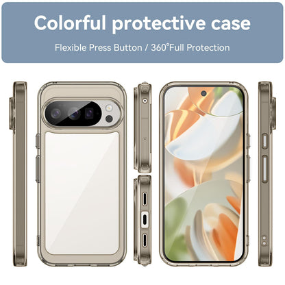 Google Pixel 10 Pro Acrylic Hybrid TPU Protective Phone Case, Colourful Series Shockproof Cover