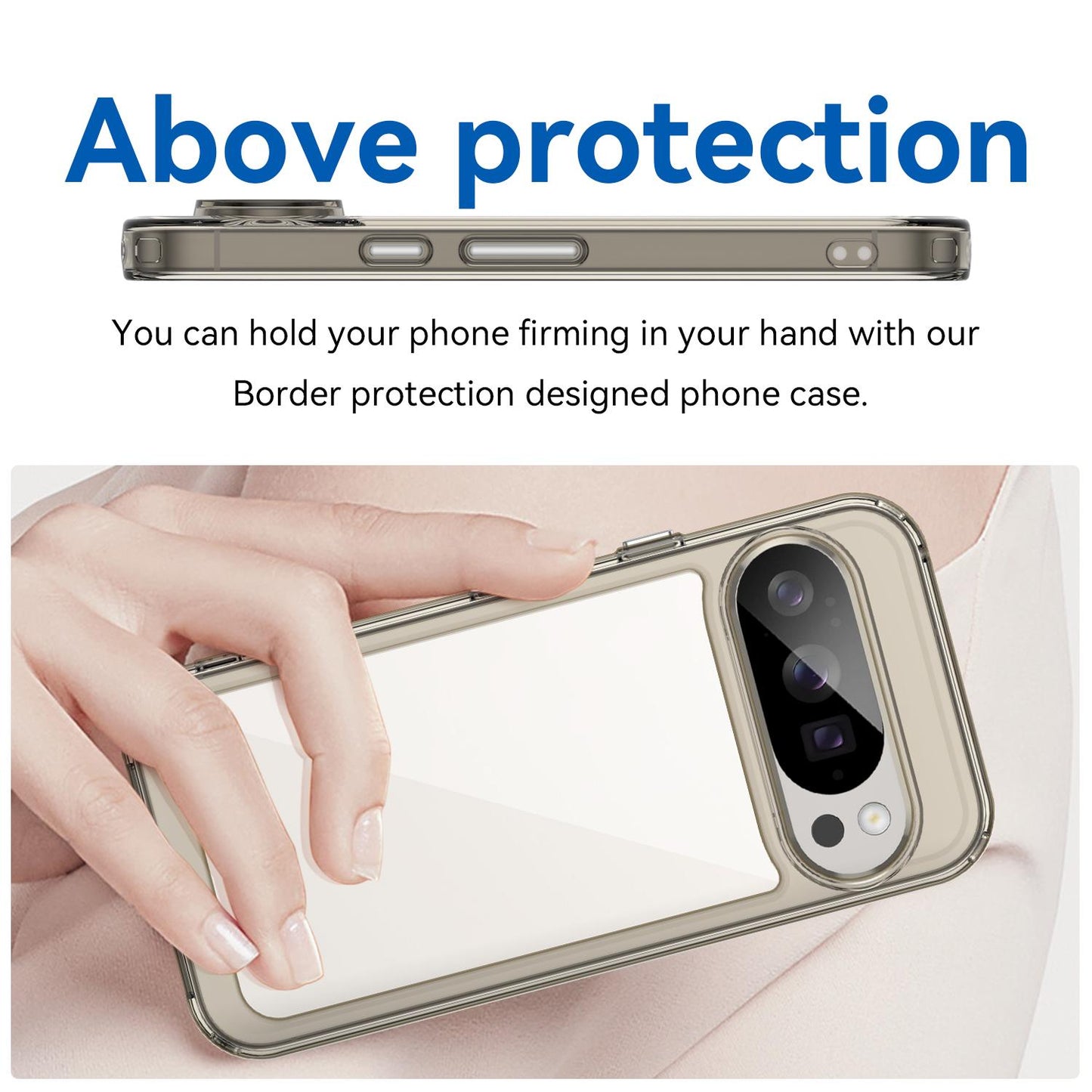 Google Pixel 10 Pro Acrylic Hybrid TPU Protective Phone Case, Colourful Series Shockproof Cover