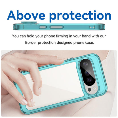 Google Pixel 10 Pro Acrylic Hybrid TPU Protective Phone Case, Colourful Series Shockproof Cover