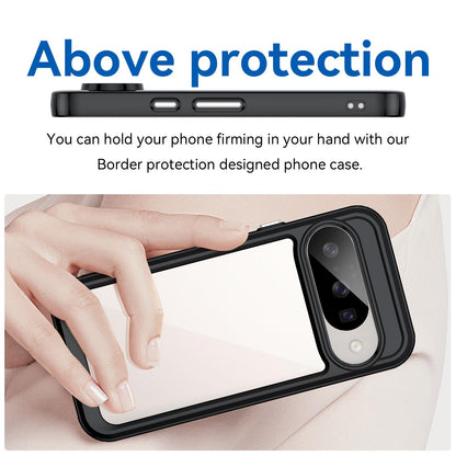 Google Pixel 10 Acrylic Hybrid TPU Protective Phone Case, Colourful Series Shockproof Cover