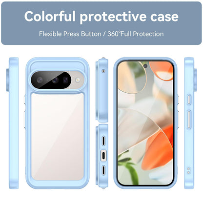 Google Pixel 10 Acrylic Hybrid TPU Protective Phone Case, Colourful Series Shockproof Cover