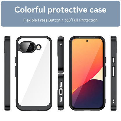 Google Pixel 10a Acrylic Hybrid TPU Protective Phone Case, Colourful Series Shockproof Cover
