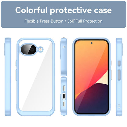 Google Pixel 10a Acrylic Hybrid TPU Protective Phone Case, Colourful Series Shockproof Cover