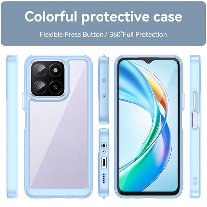 Honor X5b Plus Acrylic Hybrid TPU Protective Phone Case, Colourful Series Shockproof Cover