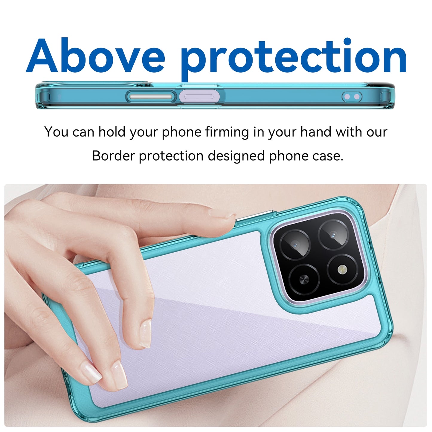 Honor X5b Plus Acrylic Hybrid TPU Protective Phone Case, Colourful Series Shockproof Cover