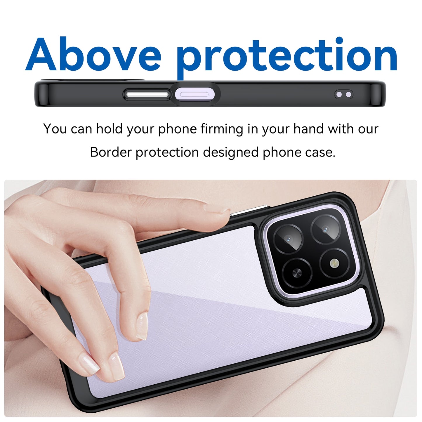 Honor X6b Acrylic Hybrid TPU Protective Phone Case, Colourful Series Shockproof Cover