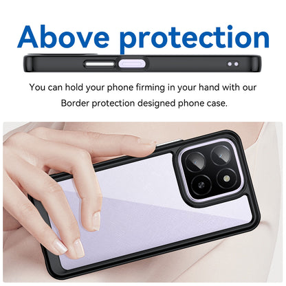 Honor X6b Acrylic Hybrid TPU Protective Phone Case, Colourful Series Shockproof Cover