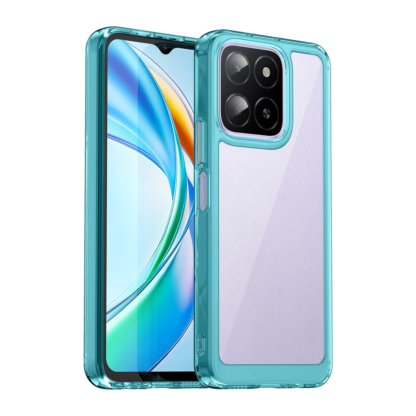 Honor X6b Acrylic Hybrid TPU Protective Phone Case, Colourful Series Shockproof Cover