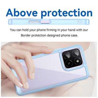 Honor X6a Acrylic Hybrid TPU Protective Phone Case, Colourful Series Shockproof Cover