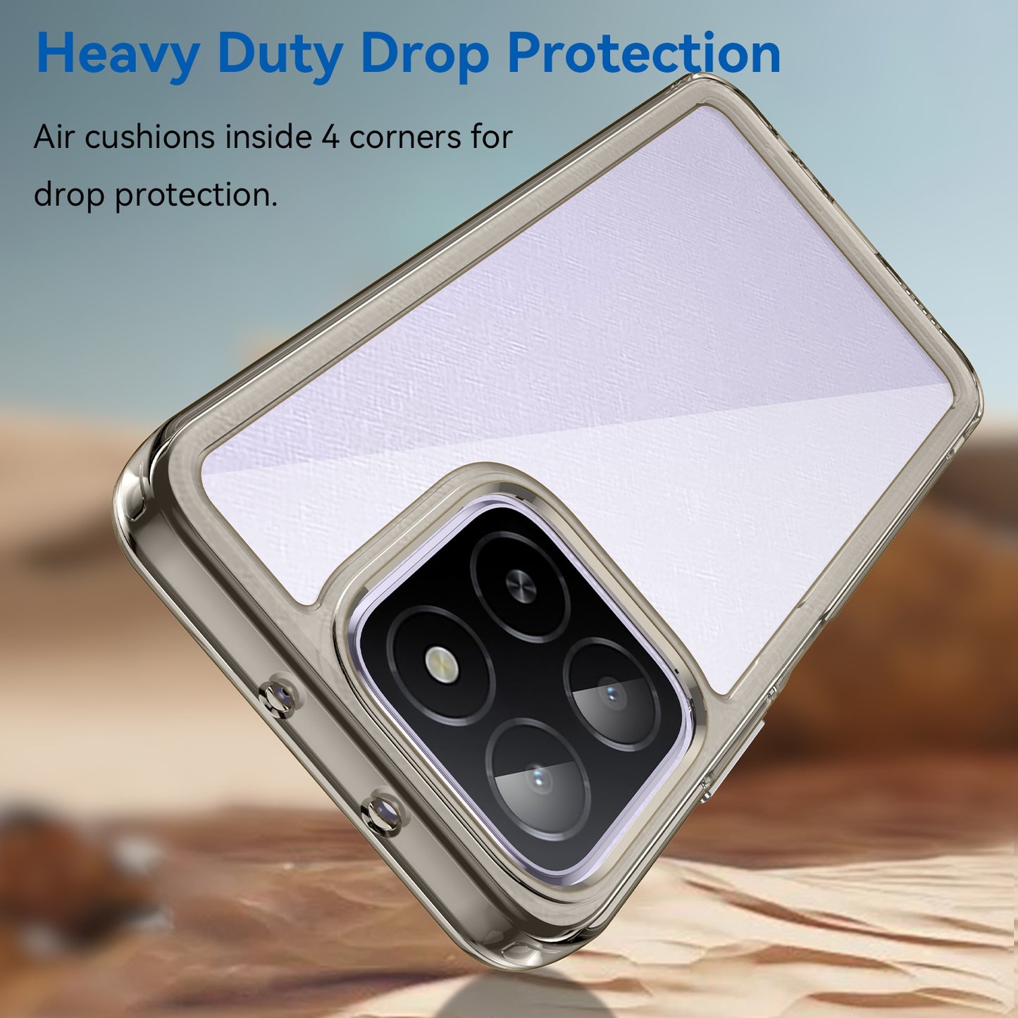 Honor X6a Acrylic Hybrid TPU Protective Phone Case, Colourful Series Shockproof Cover