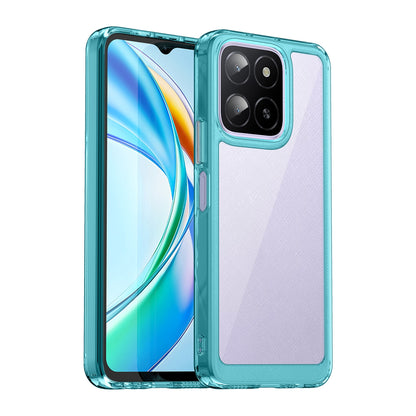 Honor X6a Acrylic Hybrid TPU Protective Phone Case, Colourful Series Shockproof Cover