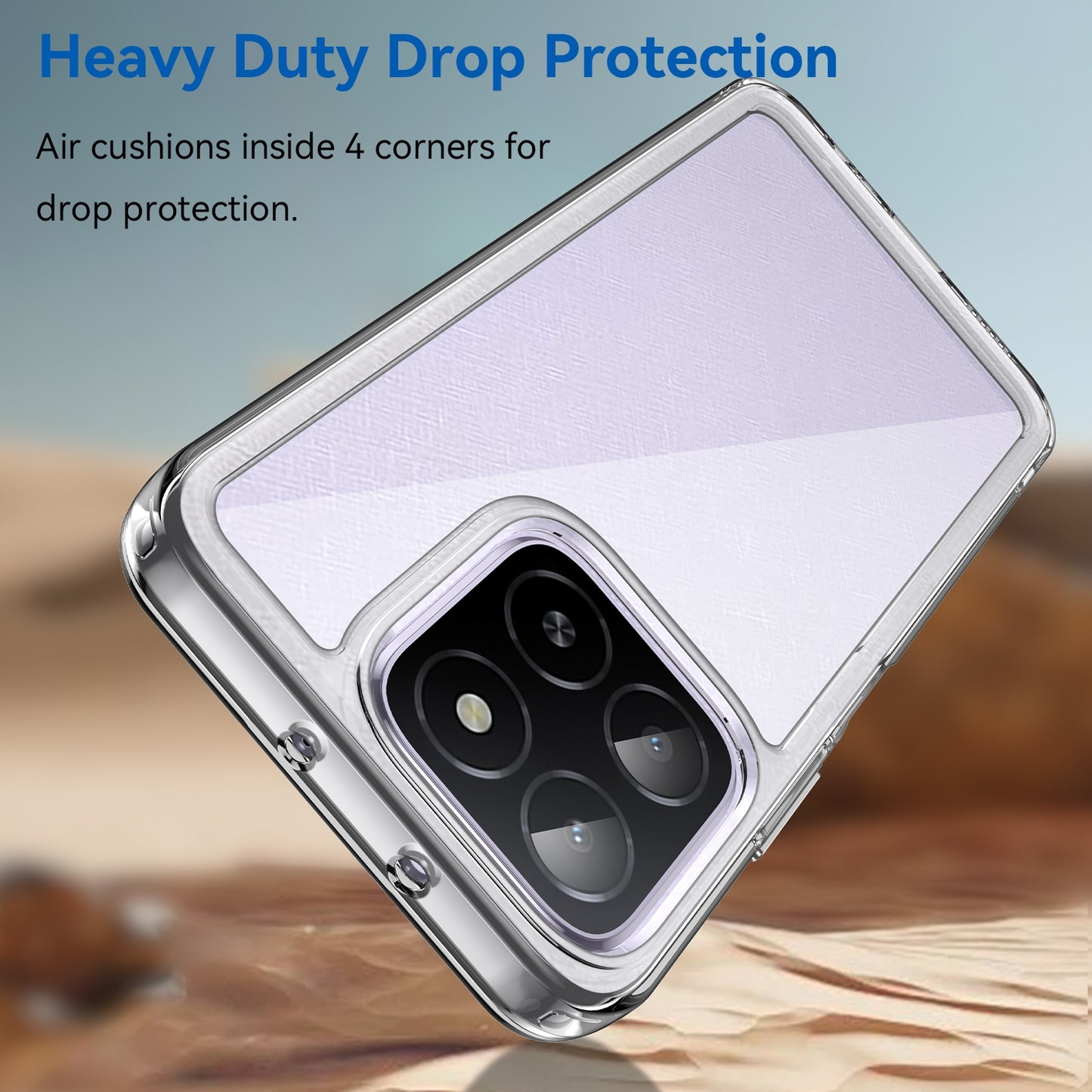 Honor X6a Acrylic Hybrid TPU Protective Phone Case, Colourful Series Shockproof Cover