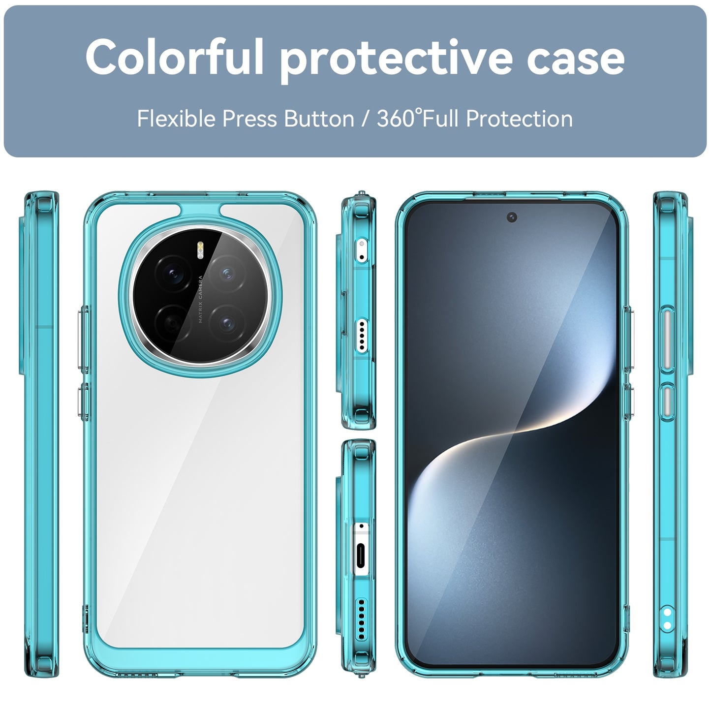 Honor Magic7 Acrylic Hybrid TPU Protective Phone Case, Colourful Series Shockproof Cover