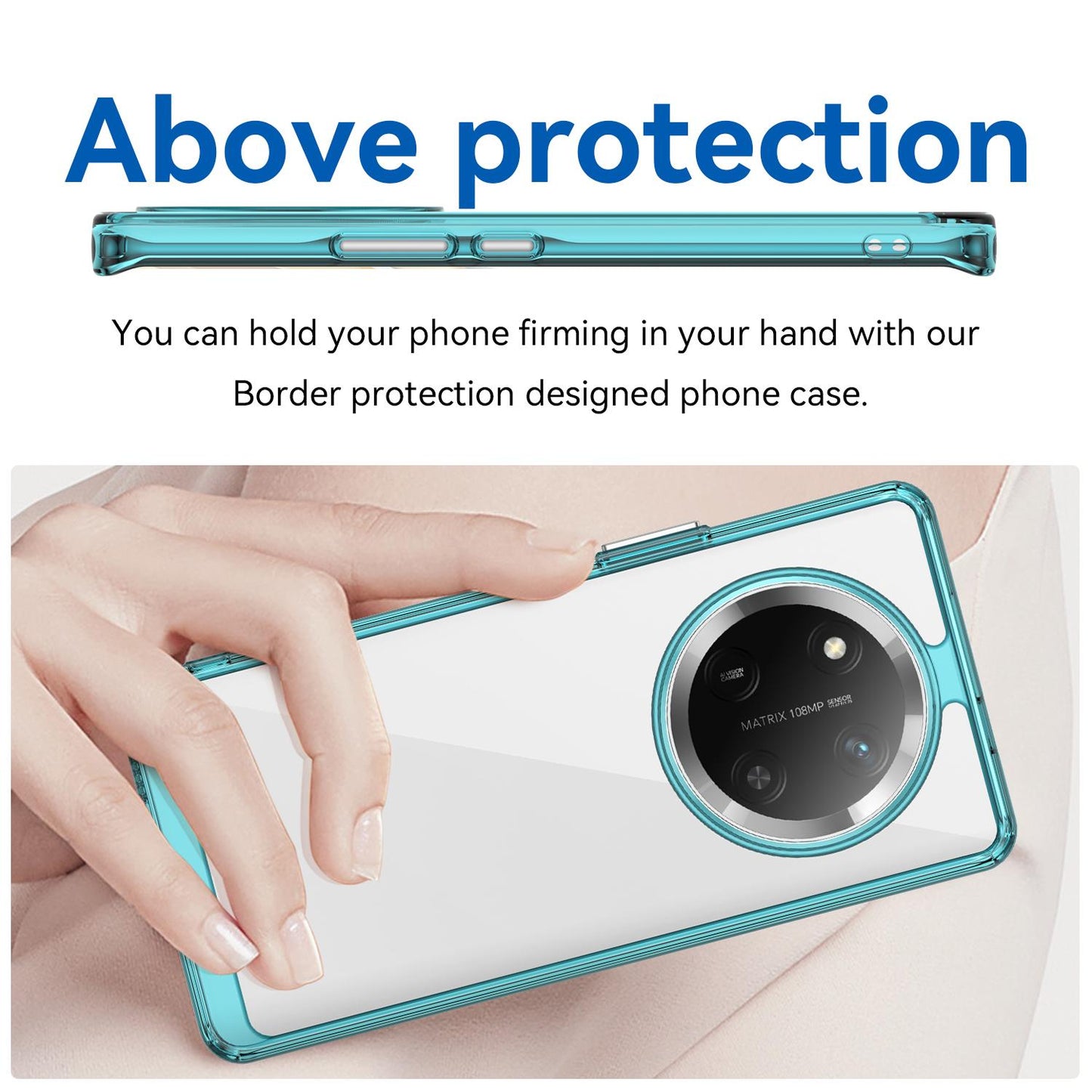 Honor X9c Acrylic Hybrid TPU Protective Phone Case, Colourful Series Shockproof Cover