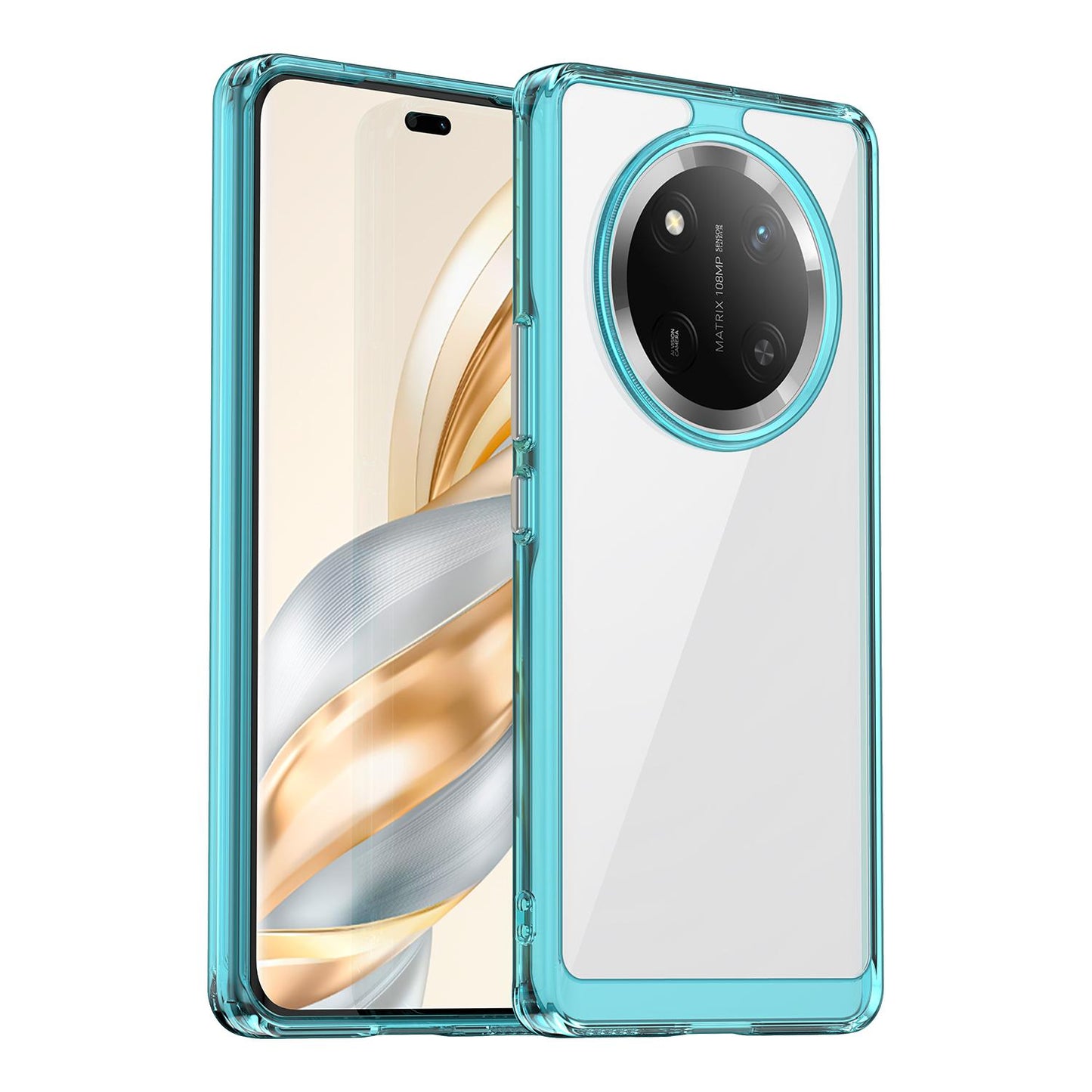 Honor X60 Pro Acrylic Hybrid TPU Protective Phone Case, Colourful Series Shockproof Cover