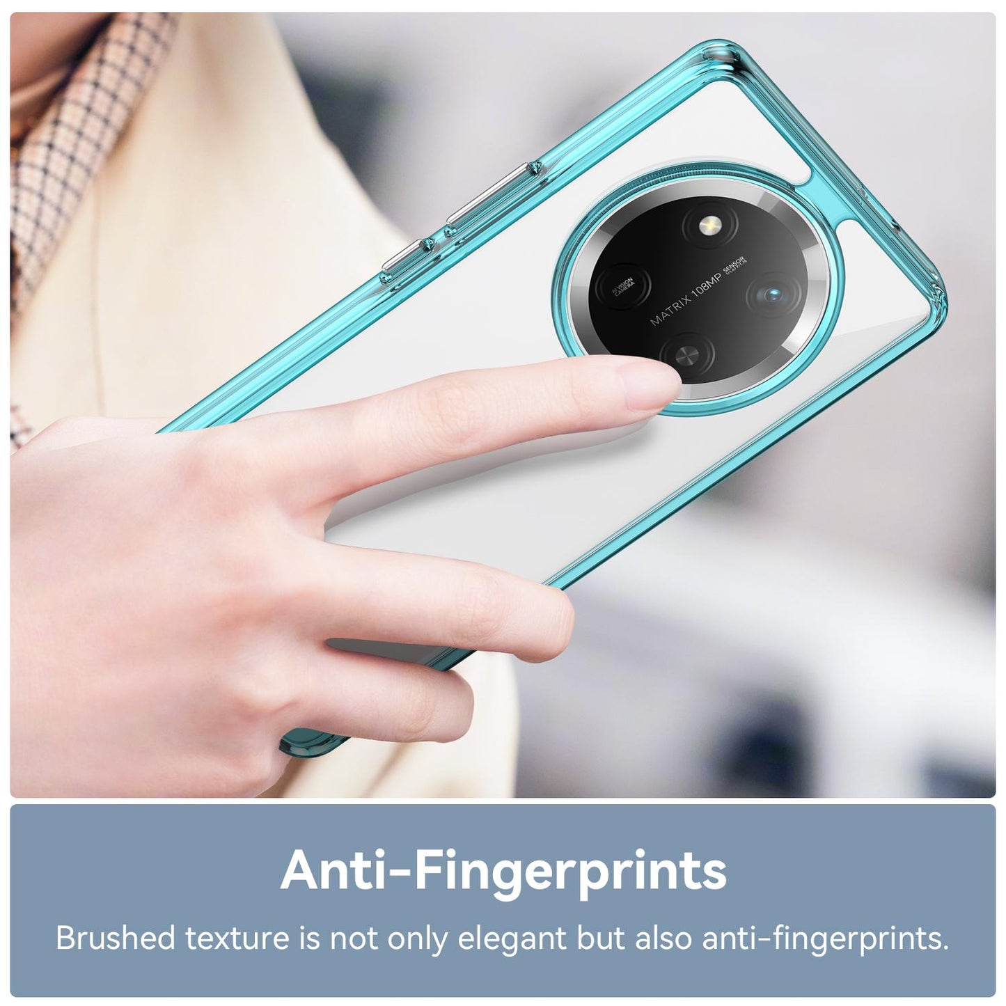 Honor X60 Pro Acrylic Hybrid TPU Protective Phone Case, Colourful Series Shockproof Cover
