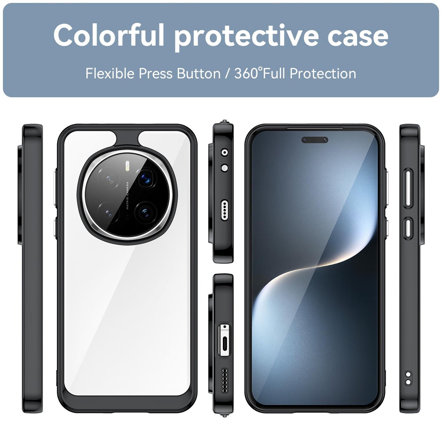 Honor Magic7 Pro Acrylic Hybrid TPU Protective Phone Case, Colourful Series Shockproof Cover