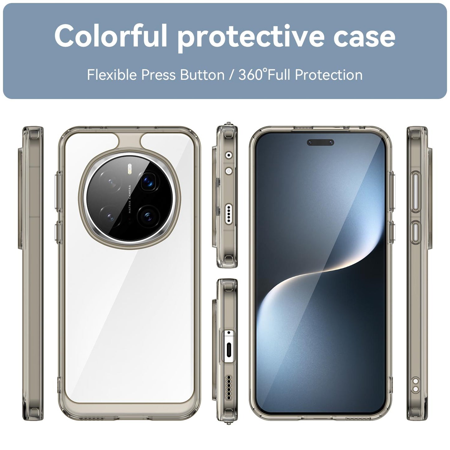 Honor Magic7 Pro Acrylic Hybrid TPU Protective Phone Case, Colourful Series Shockproof Cover