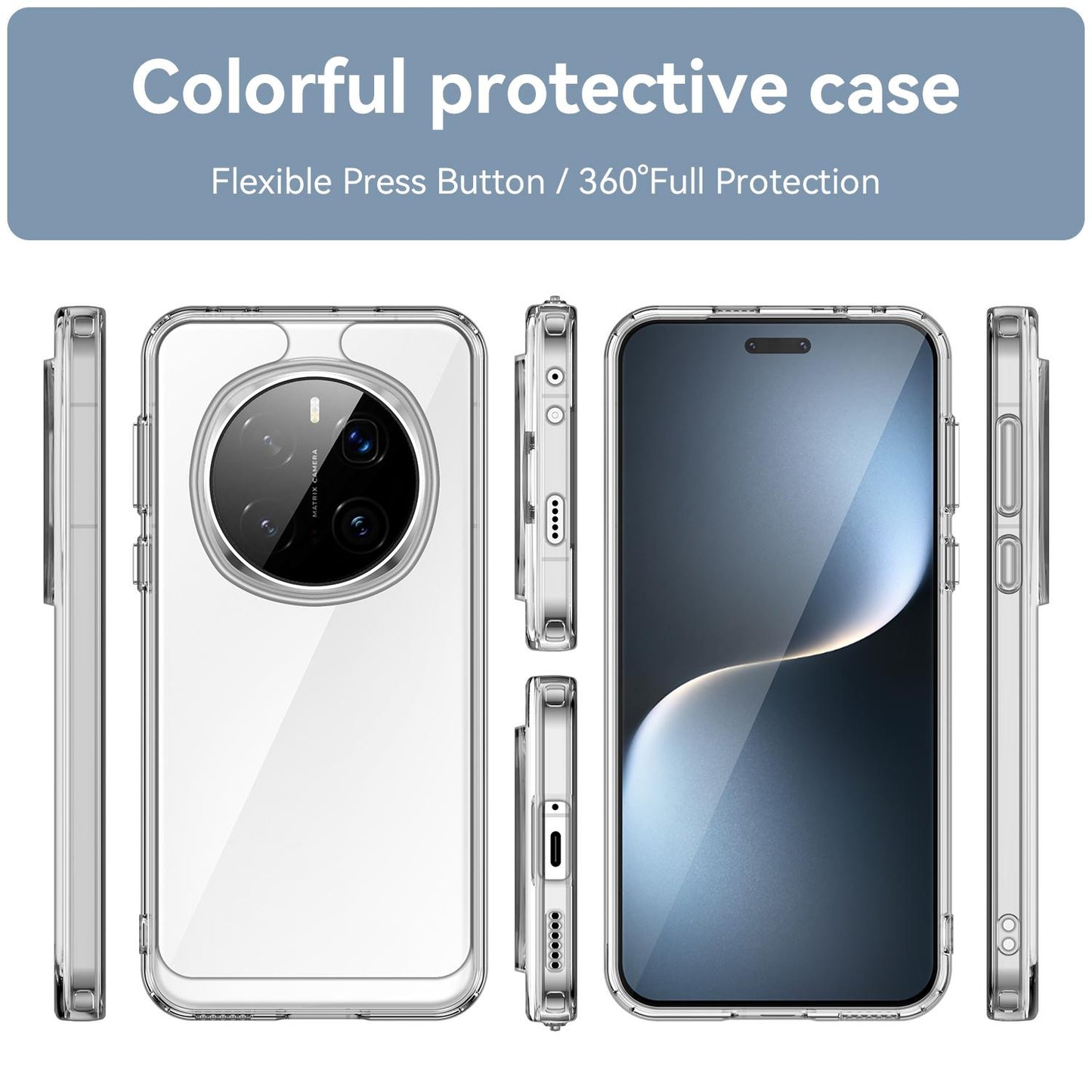 Honor Magic7 Pro Acrylic Hybrid TPU Protective Phone Case, Colourful Series Shockproof Cover