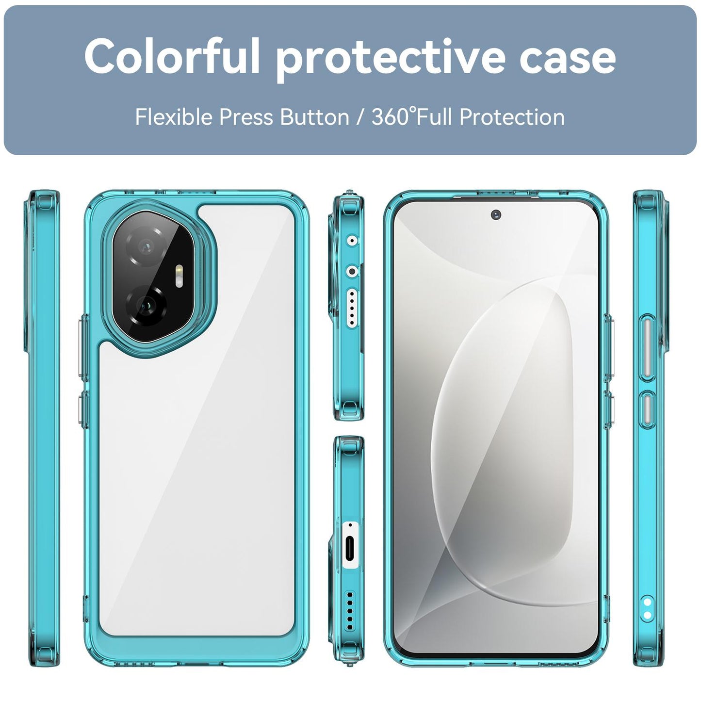 Honor 300 Acrylic Hybrid TPU Protective Phone Case, Colourful Series Shockproof Cover