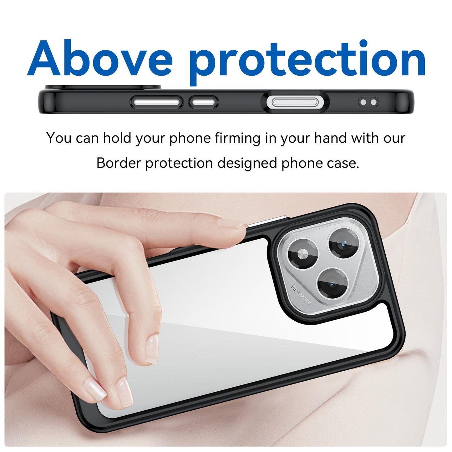 Honor 400 Lite Acrylic Hybrid TPU Protective Phone Case, Colourful Series Shockproof Cover