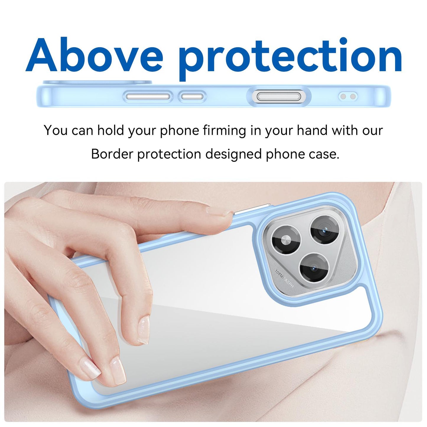 Honor 400 Lite Acrylic Hybrid TPU Protective Phone Case, Colourful Series Shockproof Cover