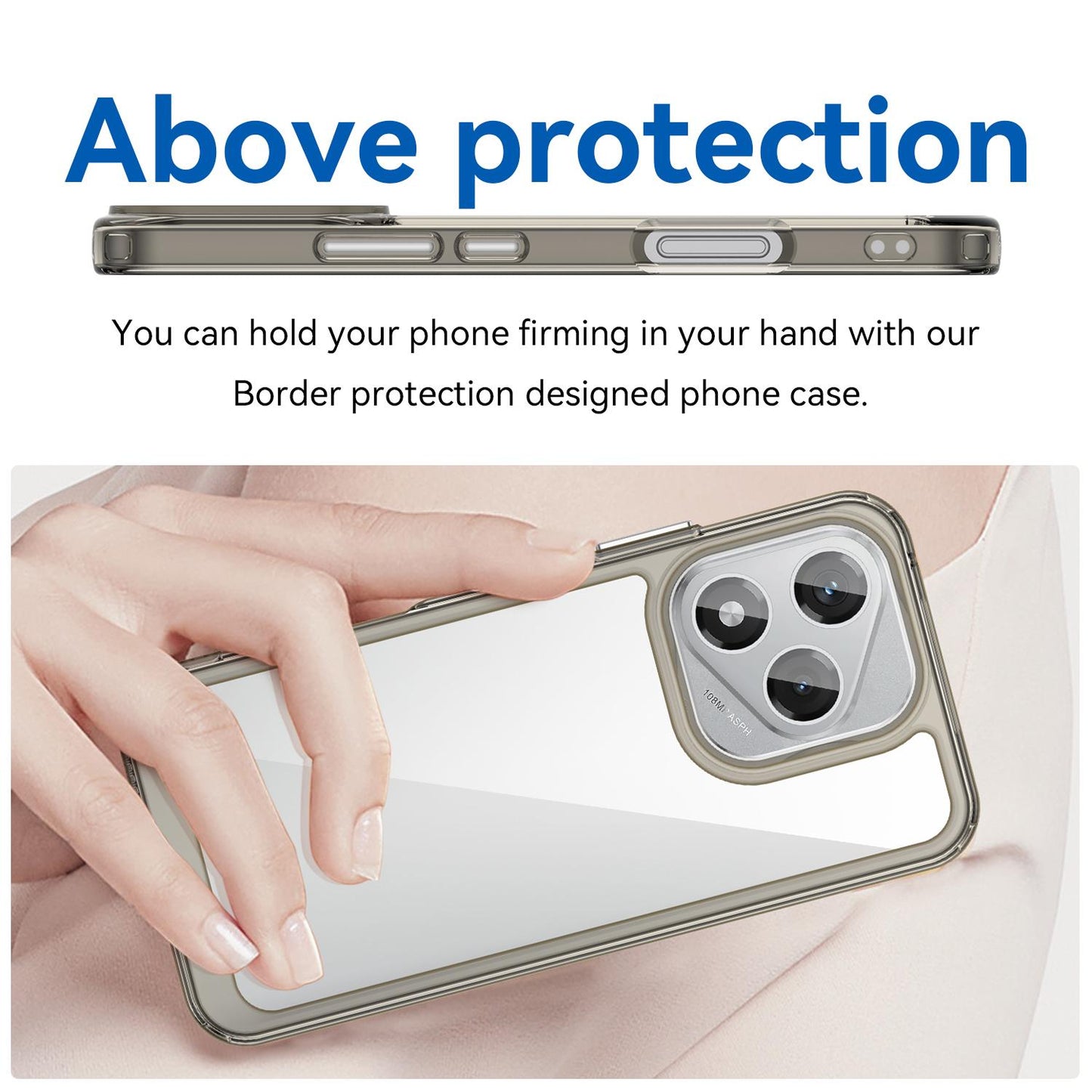 Honor 400 Lite Acrylic Hybrid TPU Protective Phone Case, Colourful Series Shockproof Cover